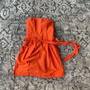 Abercrombie & Fitch orange strapless mini dress S